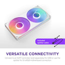 NZXT F240 RGB Core 2x120mm Single-Frame Case Fan WHITE 白色 RF-U24HF-W1