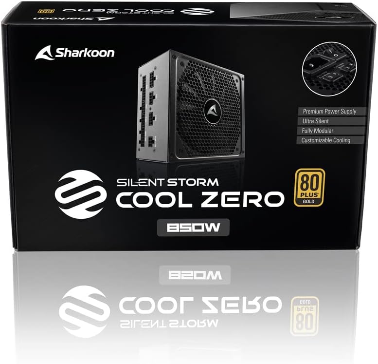 Sharkoon Silent Storm Cool Zero 850W 80Plus Gold Fully Modular Power Supply 