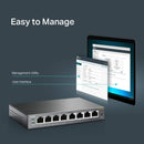 TP-Link TL-SG108PE 8 Ports Gigabit Easy Smart Switch with 4-Port PoE+ (57W)