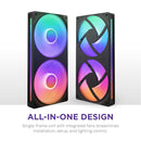 NZXT F240 RGB Core 2x120mm Single-Frame Case Fan BLACK 黑色 RF-U24HF-B1