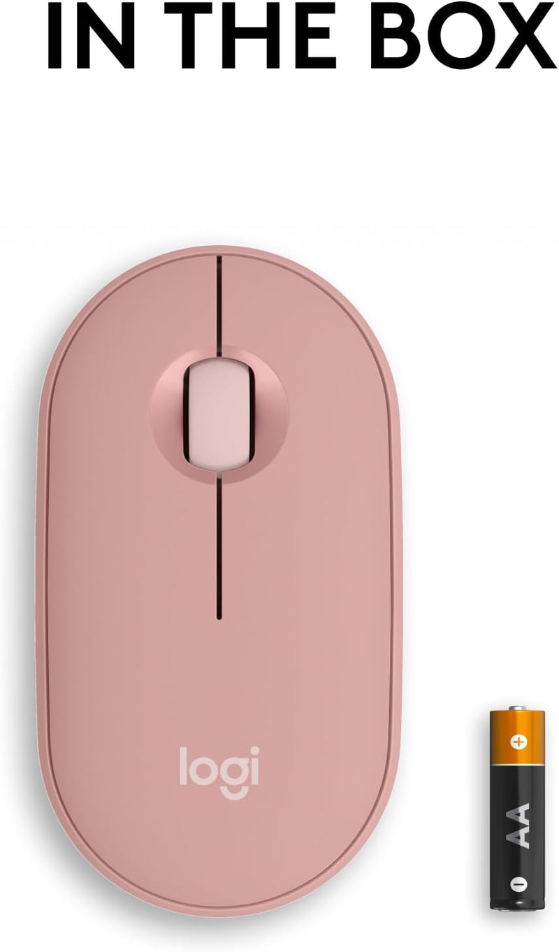 Logitech Pebble Mouse 2 M350s Slim Bluetooth Wireless Mouse Slim Silent Wireless Bluetooth Mouse - Rose Pink Rose Pink 910-006987 Original licensed product