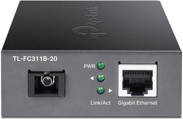 TP-Link TL-FC311B-20 10/100/1000 Mbps RJ45 to 1000 Mbps Single-mode SC WDM Bi-Directional Fiber Converter (TP-NE-FC311B-20)