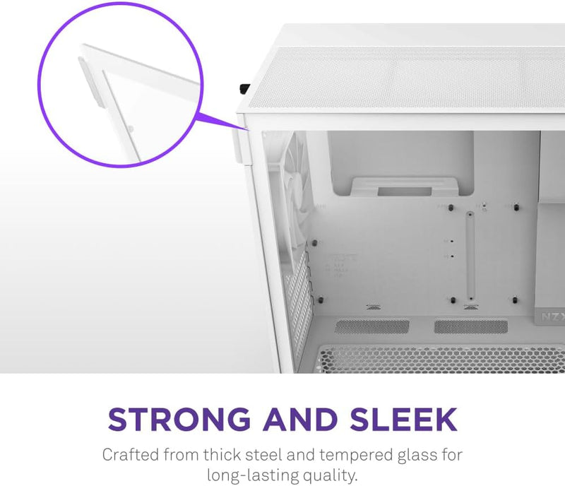 NZXT H5 FLOW RGB (2024) White 白色 Tempered Glass ATX Airflow Case CC-H52FW-R1