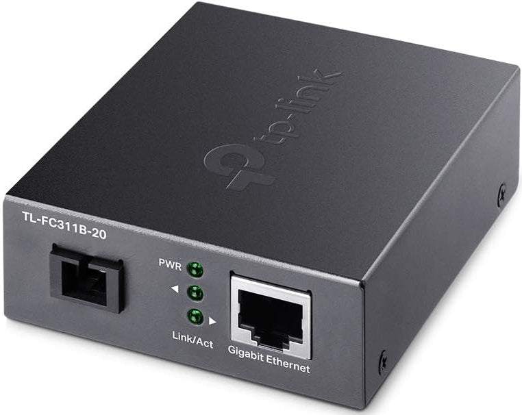TP-Link TL-FC311B-20 10/100/1000 Mbps RJ45 to 1000 Mbps Single-mode SC WDM Bi-Directional Fiber Converter (TP-NE-FC311B-20)
