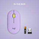 Logitech PEBBLE M350 Wireless Mouse 纖薄靜音無線藍牙滑鼠 - Lavender Lemonade 星暮紫色 910-006666 原裝行貨