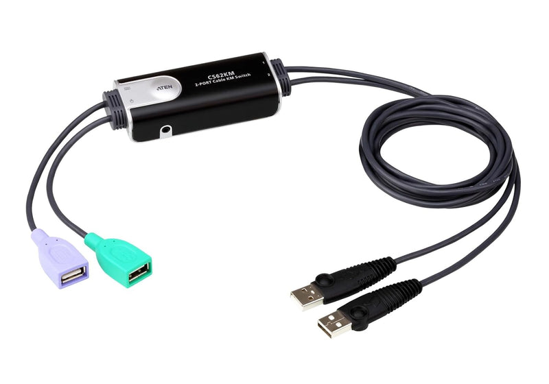 ATEN CS62KM 2 Port USB Boundless Cable KM Switch
