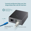 TP-Link TL-FC111A-20 10/100 Mbps RJ45 to 100 Mbps Single-mode SC WDM Bi-Directional Fiber Converter