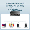TP-Link TL-SG105S 5-Port Gigabit Desktop Switch (Steel Case) 802.1P/DSCP QoS , IGMP Snooping