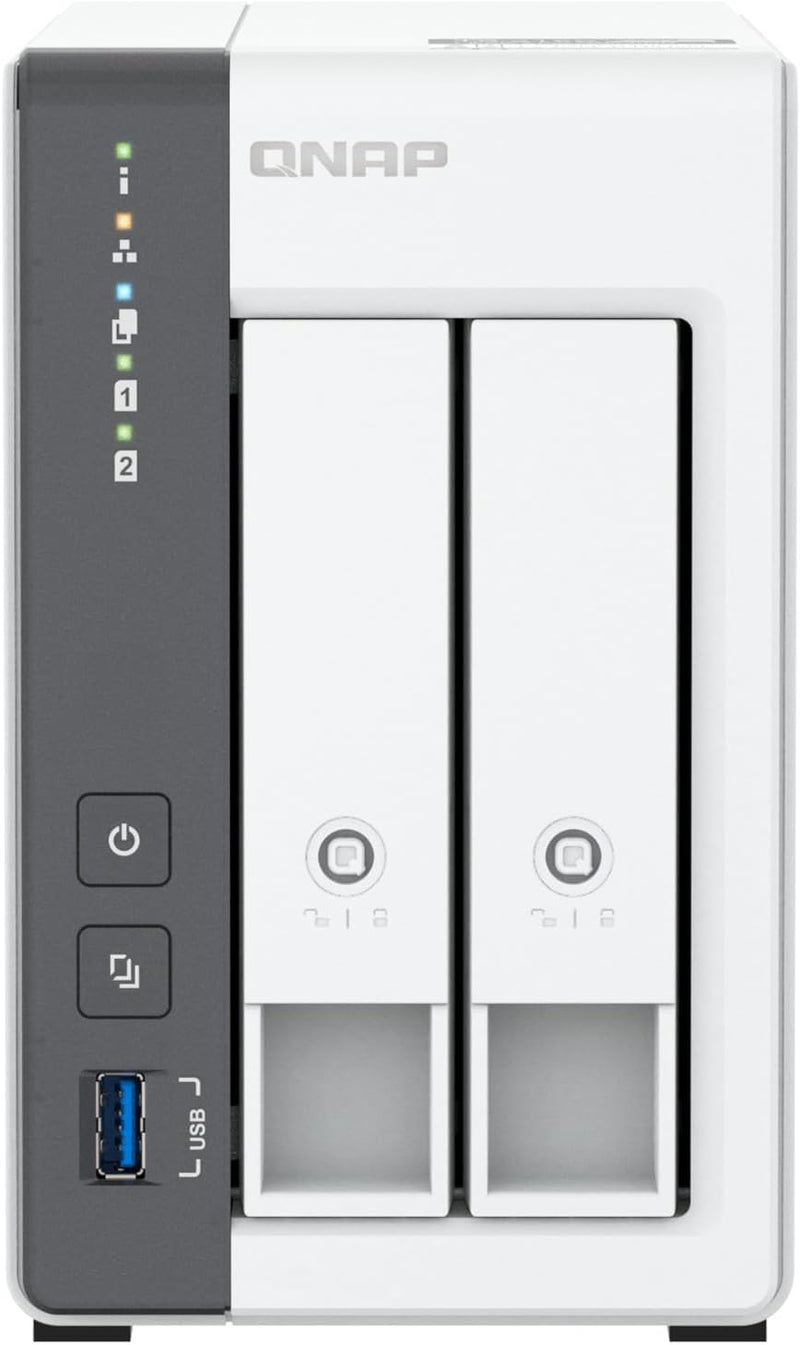 QNAP TS-216G 2.5GbE Lan 2-Bay NAS (Cortex-A55 2.0 GHz Quad Core CPU, 4GB Ram) 