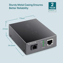 TP-Link TL-FC111A-20 10/100 Mbps RJ45 to 100 Mbps Single-mode SC WDM Bi-Directional Fiber Converter