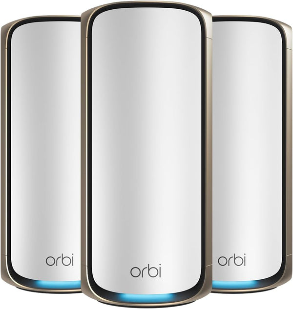 NETGEAR Orbi RBE973S BE27000 Quad-Band Mesh WiFi 7 System (3件裝)
