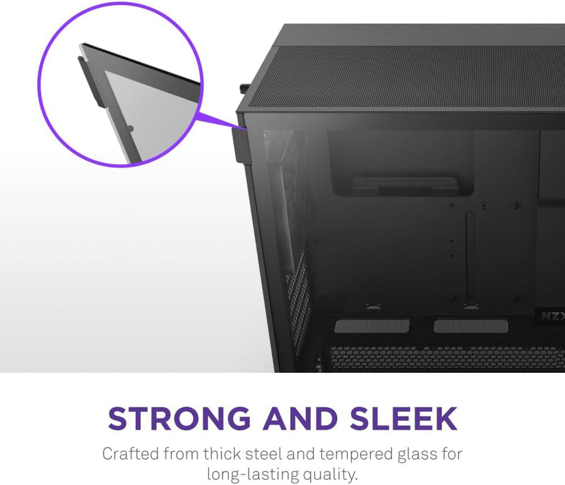 NZXT H5 FLOW RGB (2024) Black 黑色 Tempered Glass ATX Airflow Case CC-H52FB-R1