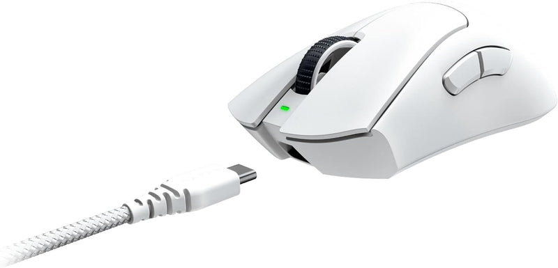 Razer DeathAdder V3 Pro - White White Ultra-Lightweight Wireless Ergonomic Gaming Mouse RZ01-04630200-R3A1