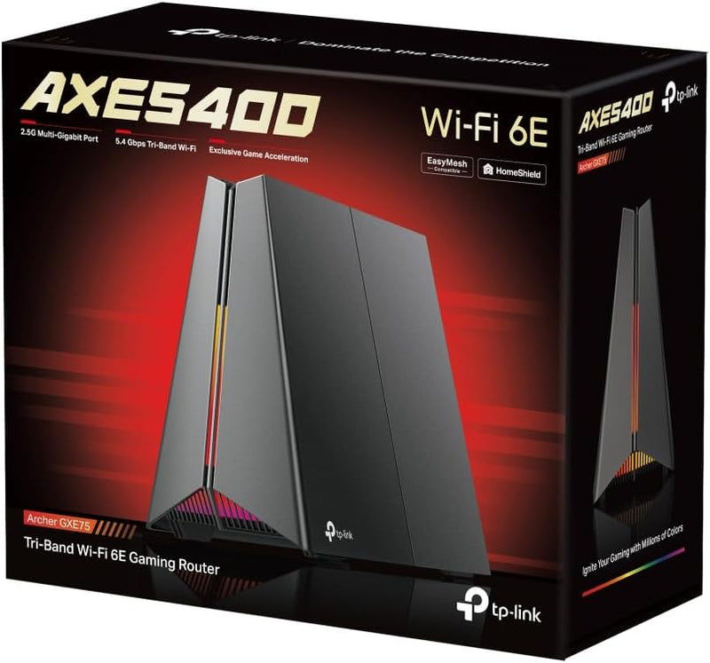 TP-Link Archer GXE75 AXE5400 Tri-Band Wi-Fi 6E Gaming Router 