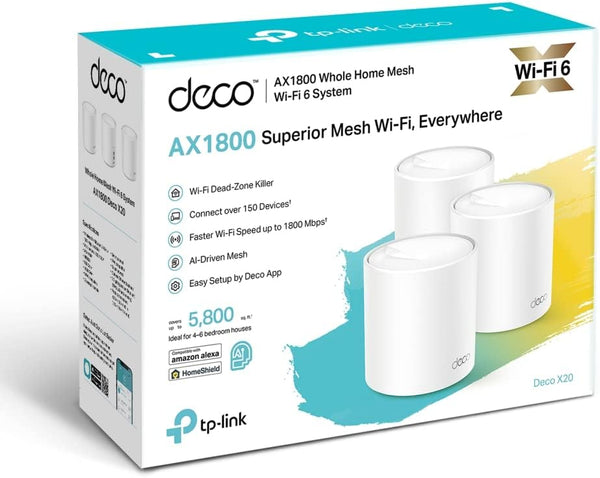 TP-Link Deco X20 AX1800 Dual Band Whole Home Wireless AX Mesh WiFi 6 System (3件裝)