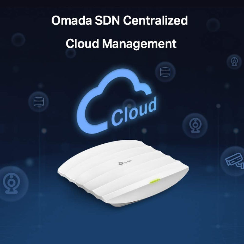 TP-Link Omada EAP225 AC1350 Wireless MU-MIMO Gigabit Dual Band Ceiling Mount Access Point with PoE Support