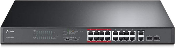 TP-Link TL-SL1218MP 16 Port 10/100 Mbps 2 Port Gigabit Rackmount Switch with 16 Port PoE+ (250W)