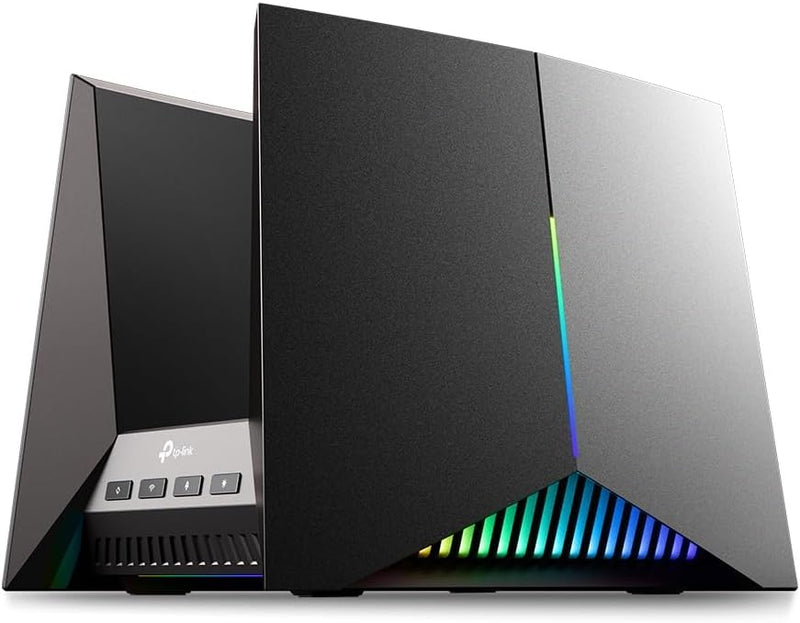 TP-Link Archer GE800 BE19000 Tri-Band Wi-Fi 7 Gaming Router with RGB Lighting and Game-Style Design