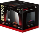 TP-Link Archer GE800 BE19000 Tri-Band Gaming WiFi 7 Router with RGB Lighting and Game-Style Design