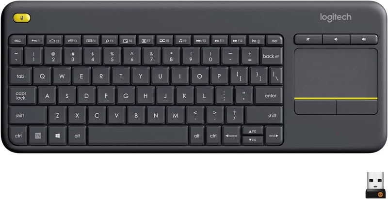 Logitech K400 Plus TV Touch Wireless Trackpad Keyboard (Chinese version) - Black Black 920-007169 Original licensed product 