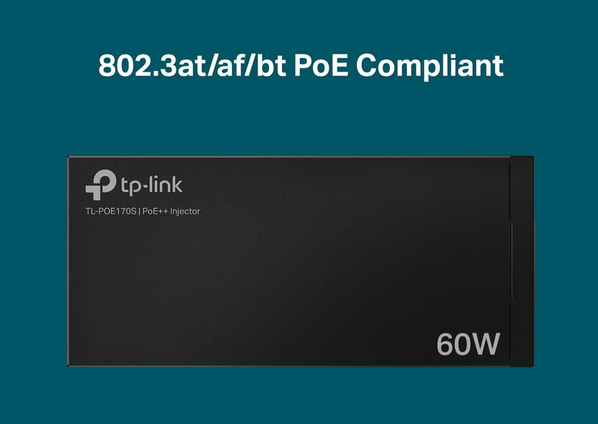 TP-Link TL-POE170S PoE++ Injector Adapter with 2 Gigabit Ports (60W)