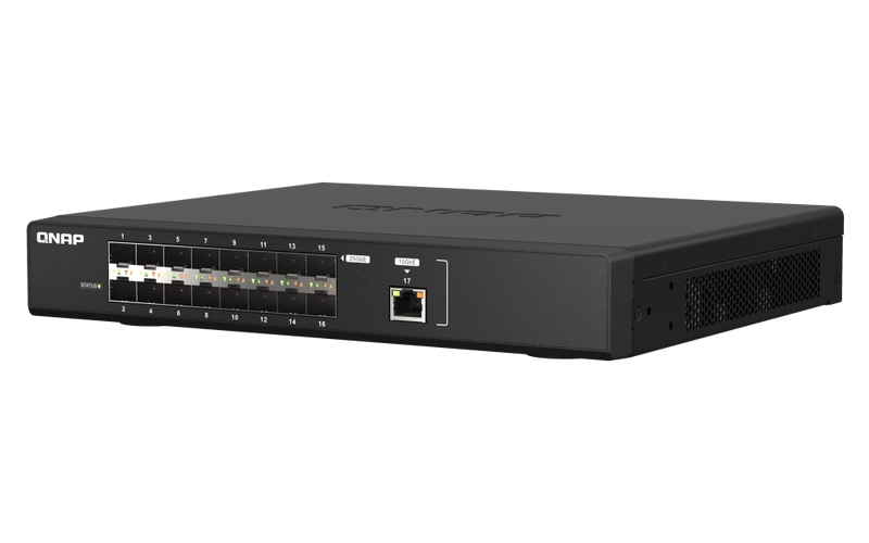 QNAP QSW-M5216-1T 16-Port 25GbE/10GbE Layer 2 Web Managed Switch