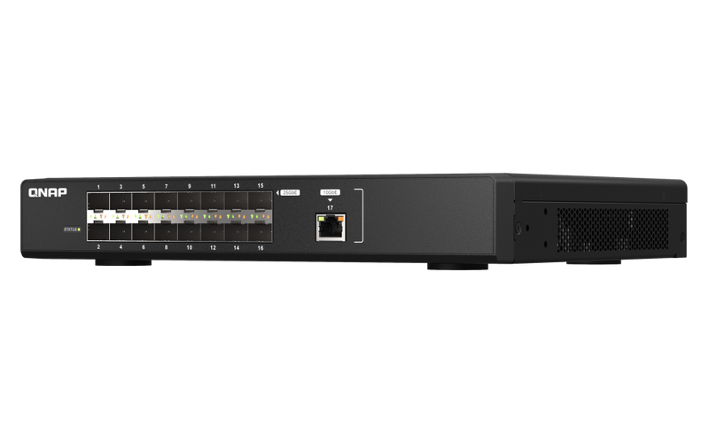 QNAP QSW-M5216-1T 16-Port 25GbE/10GbE Layer 2 Web Managed Switch