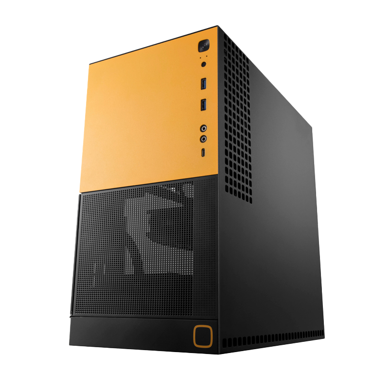 Geometric Future MODEL 4 King Arthur Black / YellowTempered Glass ATX Case