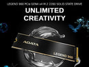 ADATA 1TB LEGEND 960 ALEG-960-1TCS M.2 2280 PCIe Gen4 x4 SSD