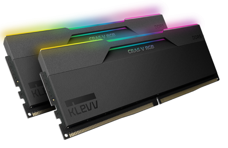 KLEVV CRAS V RGB DDR5 32GB (2x16GB) 6400MHz CL32 1.35V Gaming Desktop Memory SK Hynix Chip XMP 3.0 / AMD Expo Ready - Black KD5AGUA80-64A320G 