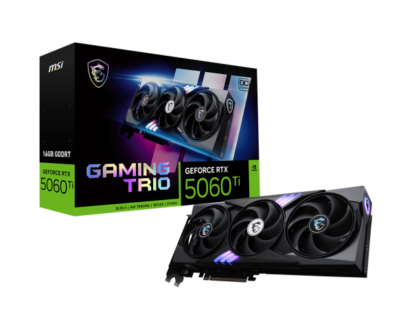 MSI GeForce RTX 5060 Ti GAMING TRIO OC 16GB GDDR7 (DI-N506TL1)