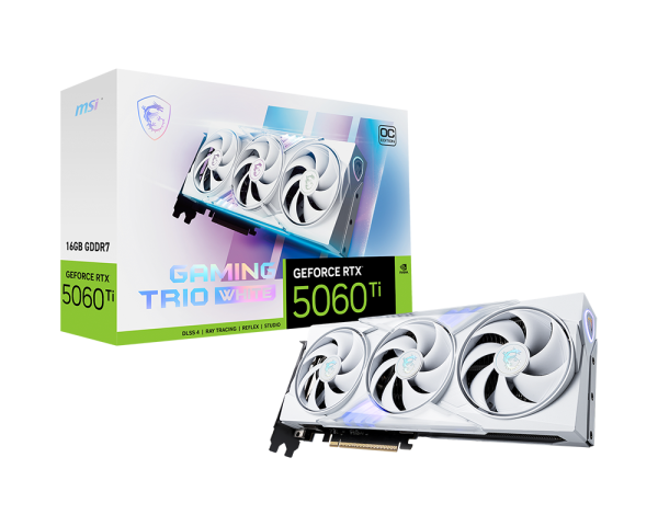 MSI GeForce RTX 5060 Ti GAMING TRIO OC WHITE 16GB GDDR7 (DI-N506TM1)