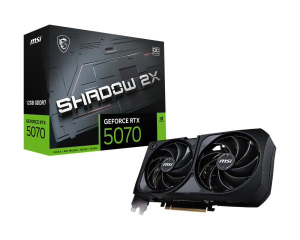 MSI GeForce Series RTX 5070 SHADOW 2X OC 12GB GDDR7 (DI-N5070D1)