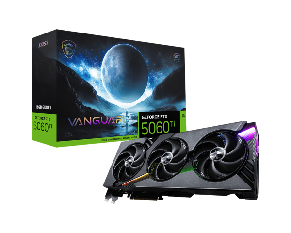 MSI GeForce RTX 5060 Ti VANGUARD SOC 16GB GDDR7 (DI-N506TV1)