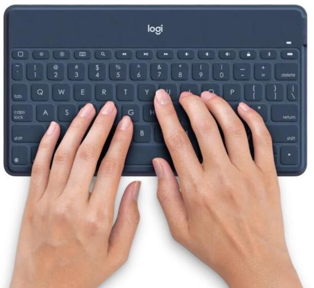 Logitech Keys-to-Go Portable Wireless Keyboard (with iPad/iPhone stand) - Deep Blue 920-010040 Original licensed product