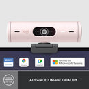 Logitech Brio 500 Full HD 1080p 網路攝影機 - Rose Pink 玫瑰粉色 960-001433 原裝行貨