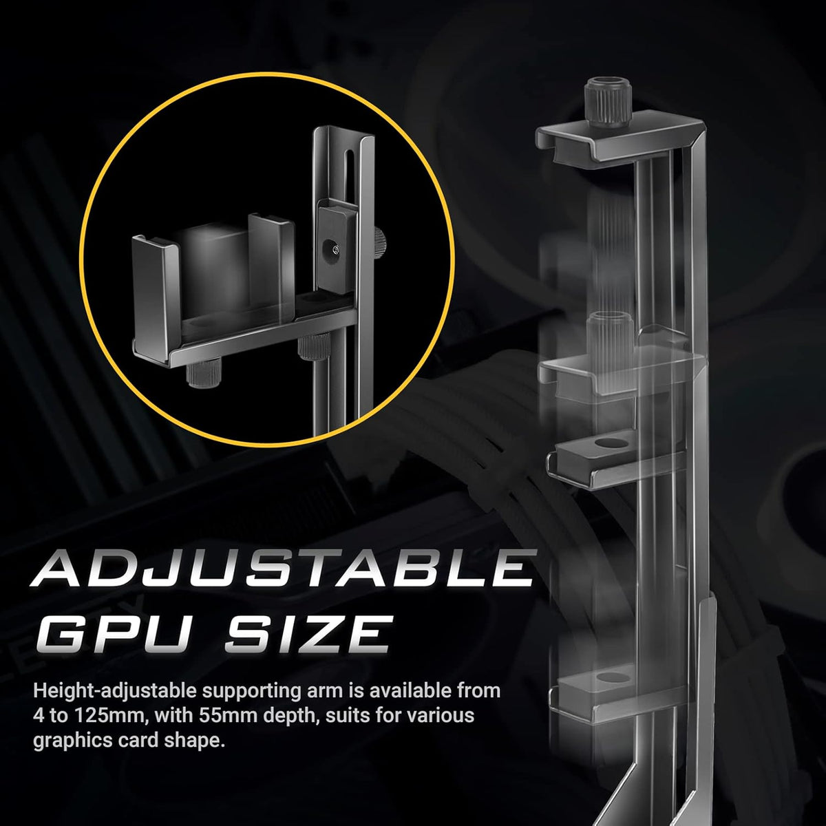Gpu Sag Bracket Aluminum GPU Support Bracket - Adjustable Graphics Card ...