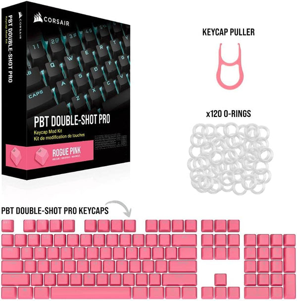 Corsair PBT DOUBLE-SHOT PRO Keycap Mod Kit - Rogue Pink CH-9911070-NA 