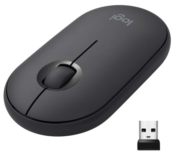 Logitech PEBBLE M350 Wireless Mouse 纖薄靜音無線藍牙滑鼠 - Graphite 石墨灰色 910-005602 原裝行貨