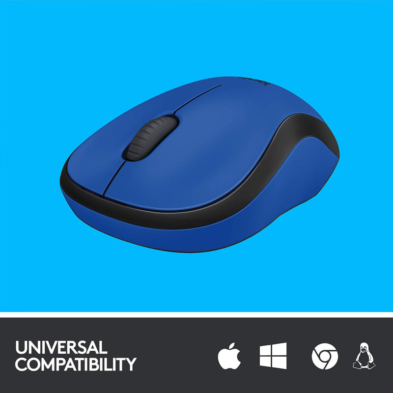 Logitech M221 Silent Wireless Silent Mouse-Blue Blue 910-004887 Original licensed product 