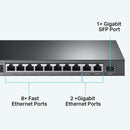 TP-Link TL-SL1311MP 8 Port 10/100 Mbps 3 Port Gigabit Desktop Switch with 8 Port PoE+ (124W)