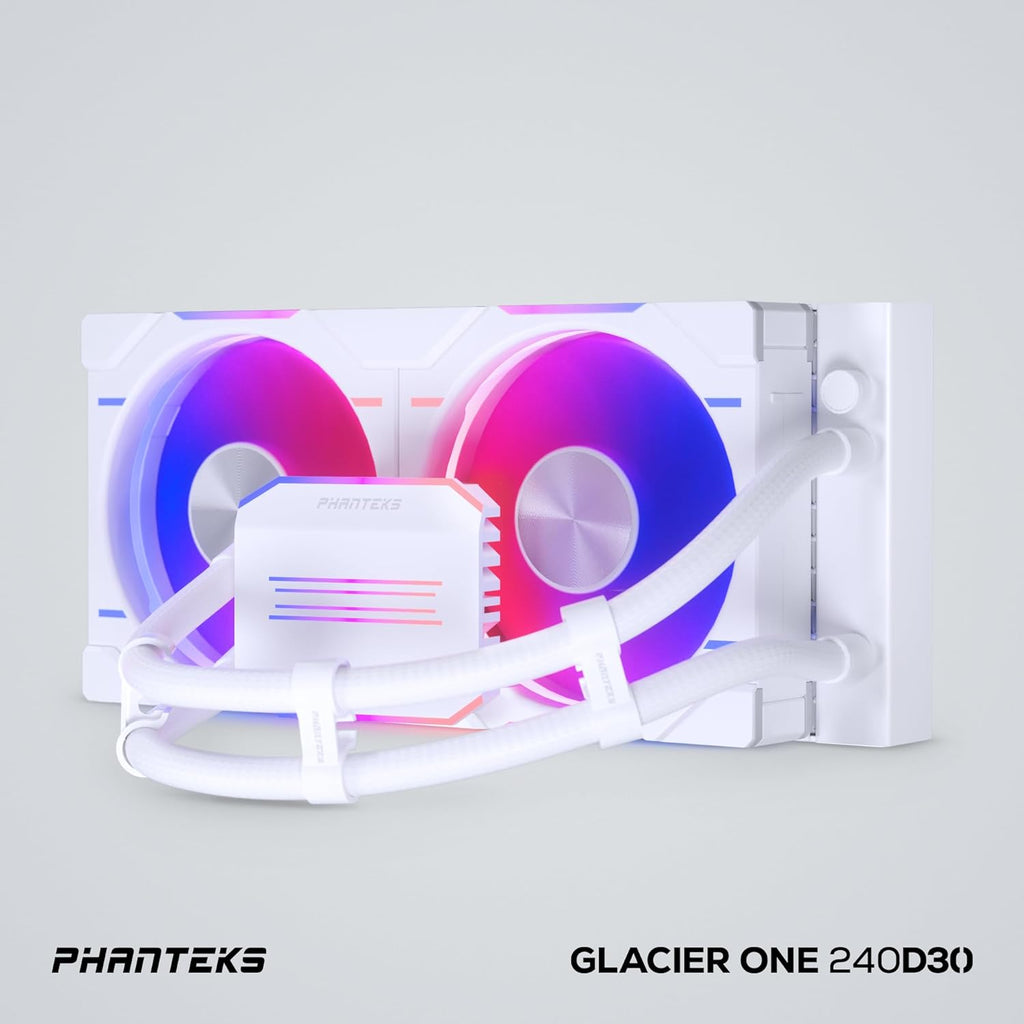 Kal For Computer Phanteks Glacier One 240D30 D-RGB AIO Liquid CPU Cooler - WHITE (PH-GO
