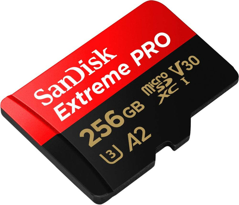 SanDisk 256GB Extreme Pro microSDXC (A2, V30, UHS-I/U3, 200R/140W MB/s) SDSQXCD-256G-GN6MA 772-4529