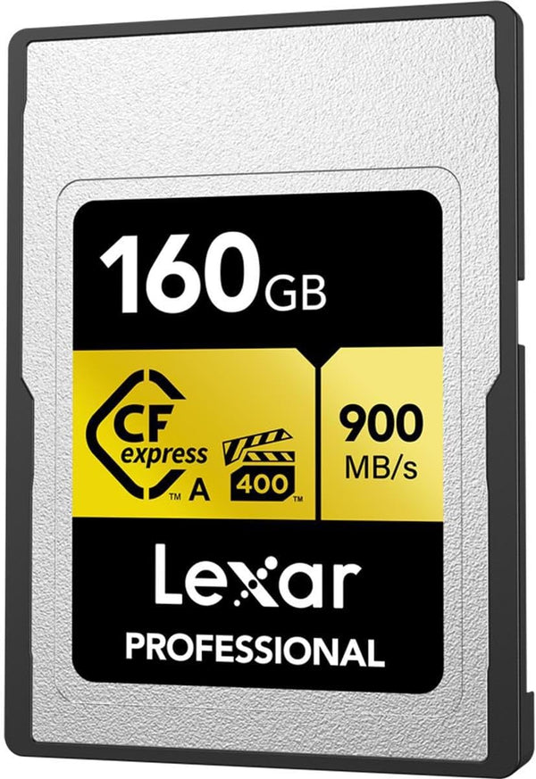 Lexar® GOLD Series 160GB Professional CFexpress™ Type A Card (up to 900MB/s read, 800MB/s write) LCAGOLD160G-RNENG 