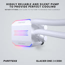 Phanteks Glacier One 240D30 D-RGB AIO Liquid CPU Cooler - WHITE (PH-GO240D30_DWT01)