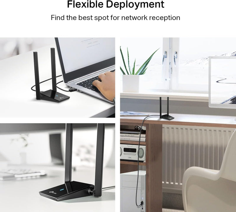 TP-Link Archer TX20U Plus AX1800 High Gain Wireless Dual Band USB WiFi Adapter with Beamforming Technology