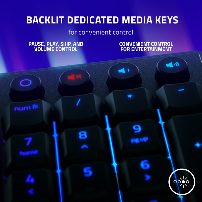 Razer Ornata V3 Mechanical Membrane Low Shaft RGB Gaming Keyboard RZ03-04460100-R3M1 
