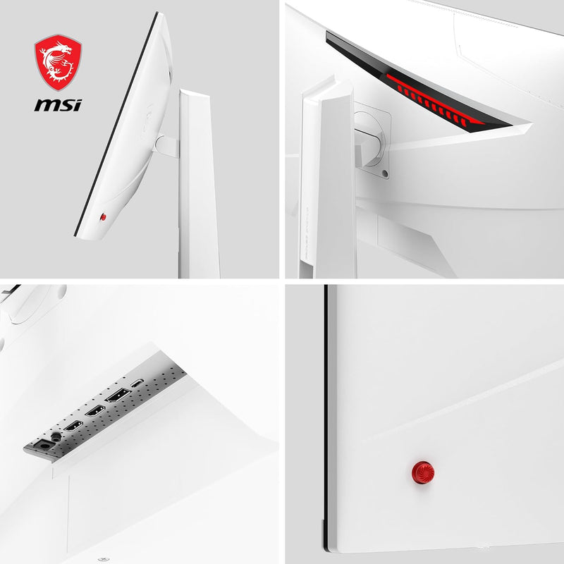 MSI 27" MAG274URFW 160Hz 4K UHD Rapid IPS (16:9) Gaming Monitor (HDMI2.1) (White) Adjustable Lift (MO-MA27URW) 