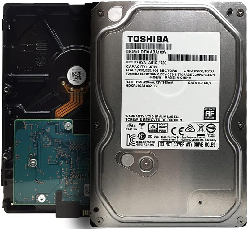 Toshiba 1TB DT01ABA100V Surveillance 3.5" SATA 5700rpm 32MB Cache HDD
