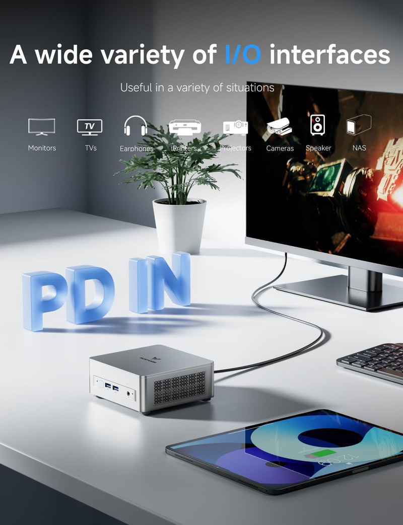 Minisforum CS-MUM870S UM870 Slim Mini-PC (AMD Ryzen 7 8745H, 16GB, 1TB SSD, Windows 11 Home)